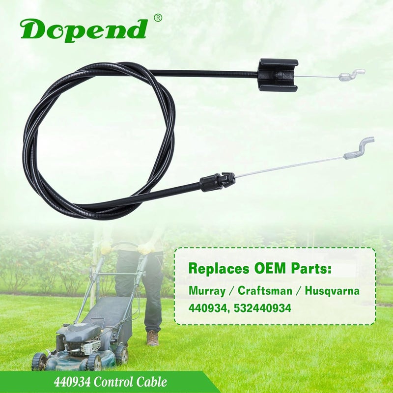 Dopend 532440934 440934 Control Cable for Murray Lawn Mower Parts, Husqvarna 6012p Parts, Craftsman, AYP, Poulan Walk Behind Lawn Mower, Replaces 440934 Zone Control Cable - Image 3